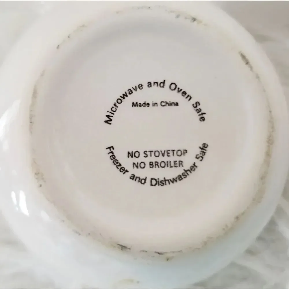 Condiment tray separated dishes.